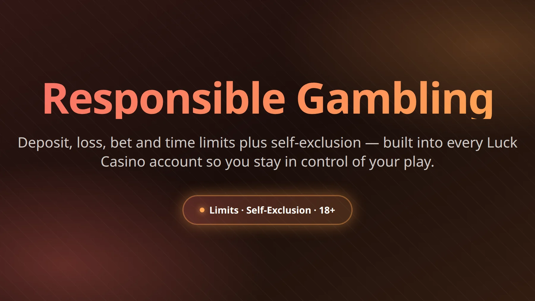 Responsible gambling tools and player protection at Luck Casino